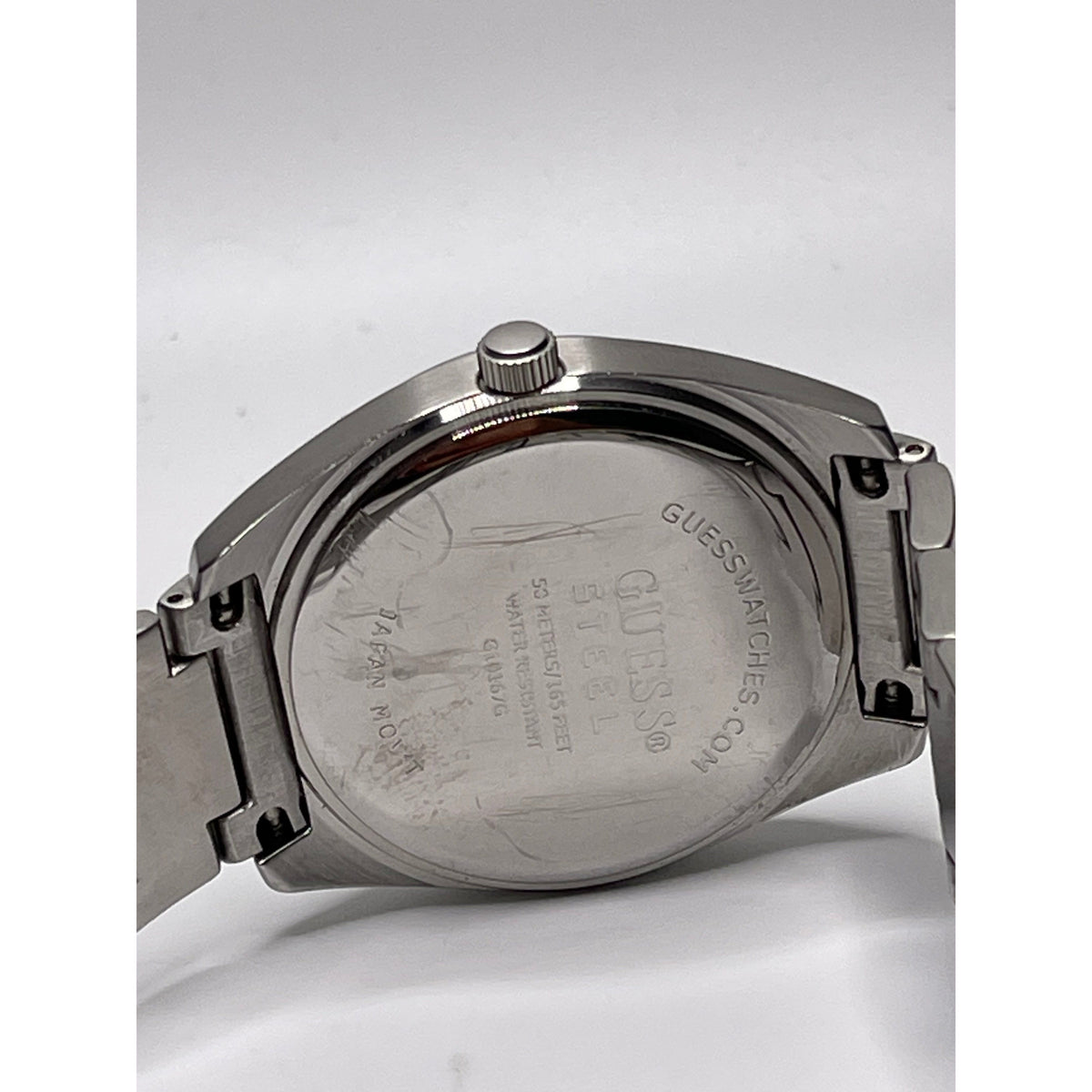 Guess Men's Steel Silver Tone Dial Silver Tone Bracelet Watch G10167G