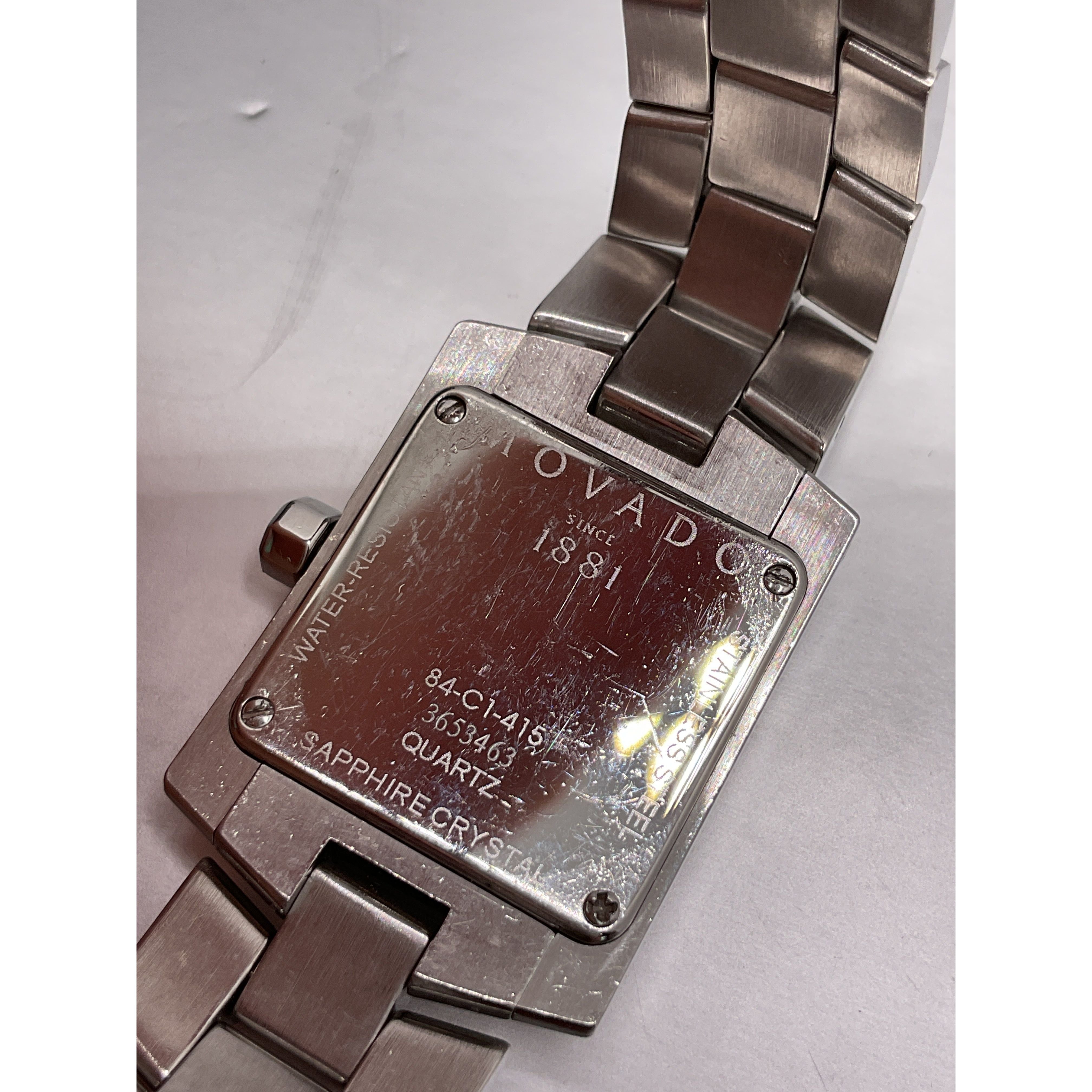Movado Ladies Eliro Museum Black Dial Stainless Steel Bracelet