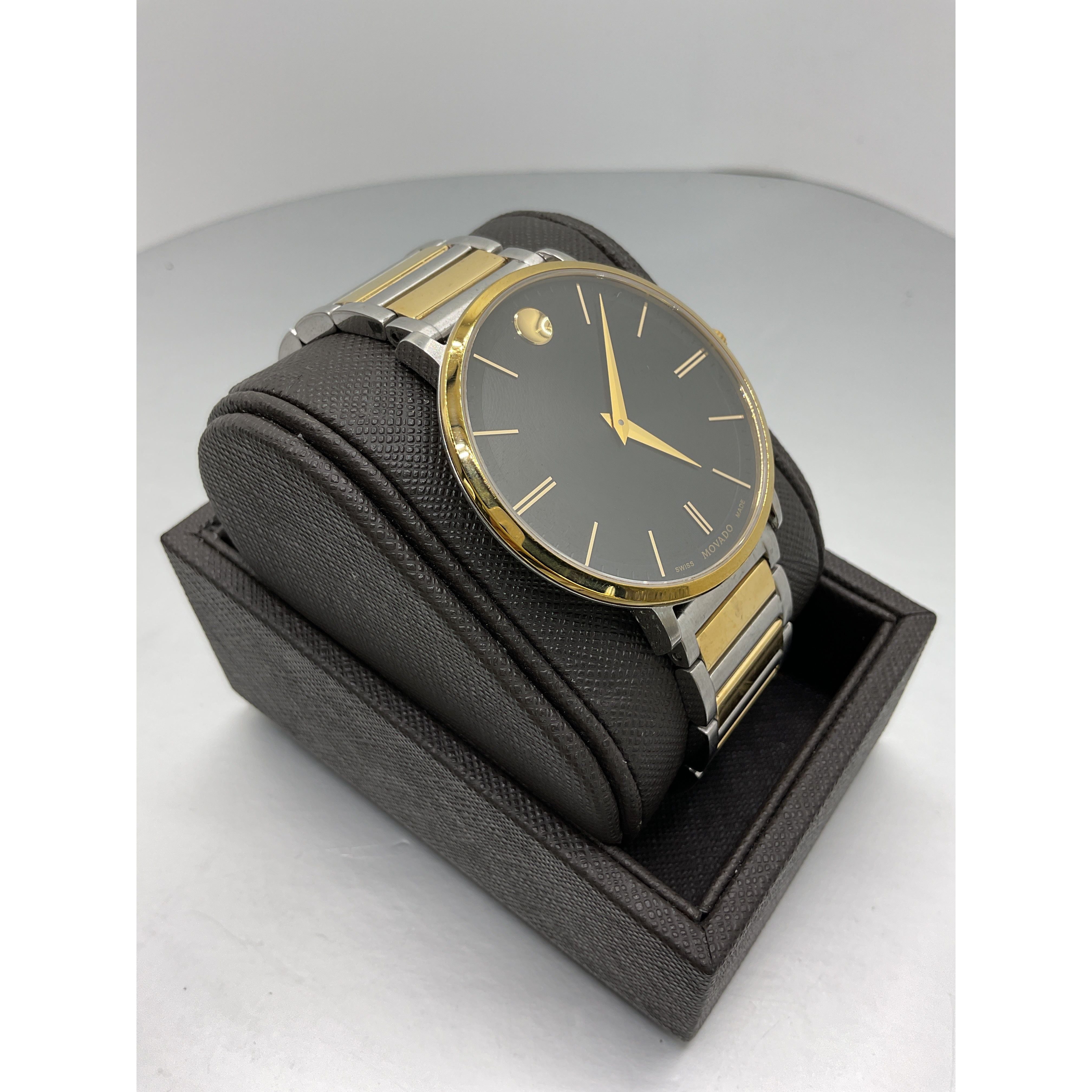 Movado Ultraslim Men's Two Tone Stainless Steel Watch 0607169