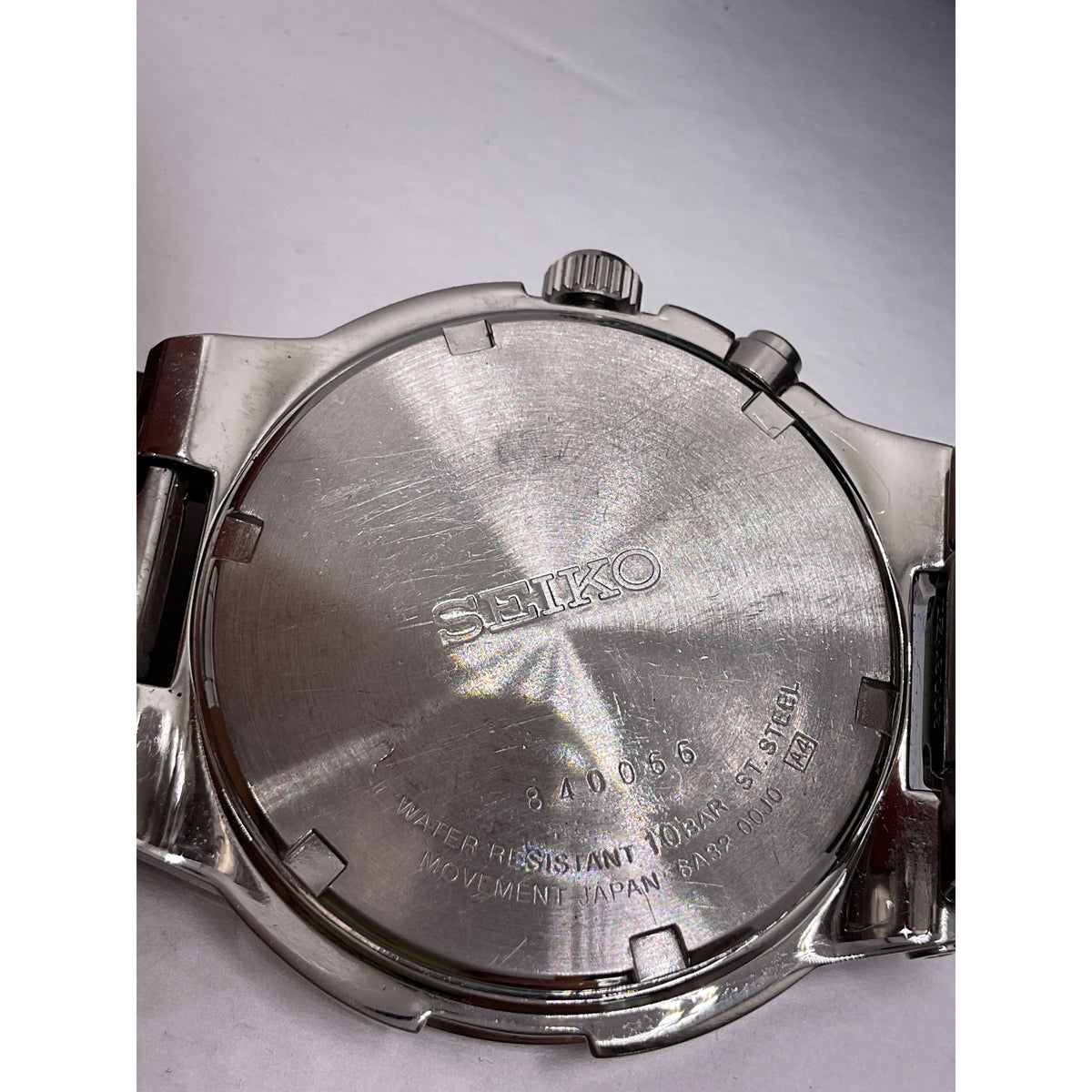 Seiko Men's White Dial Perpetual Calendar 100M Stainless Steel Band Watch 840066