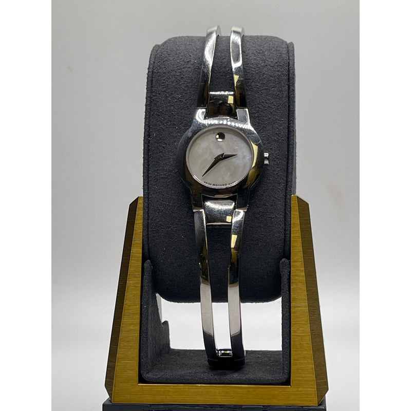 Movado Amorosa Ladies Mother of Pearl Dial Stainless Steel Quartz Watch 0606538