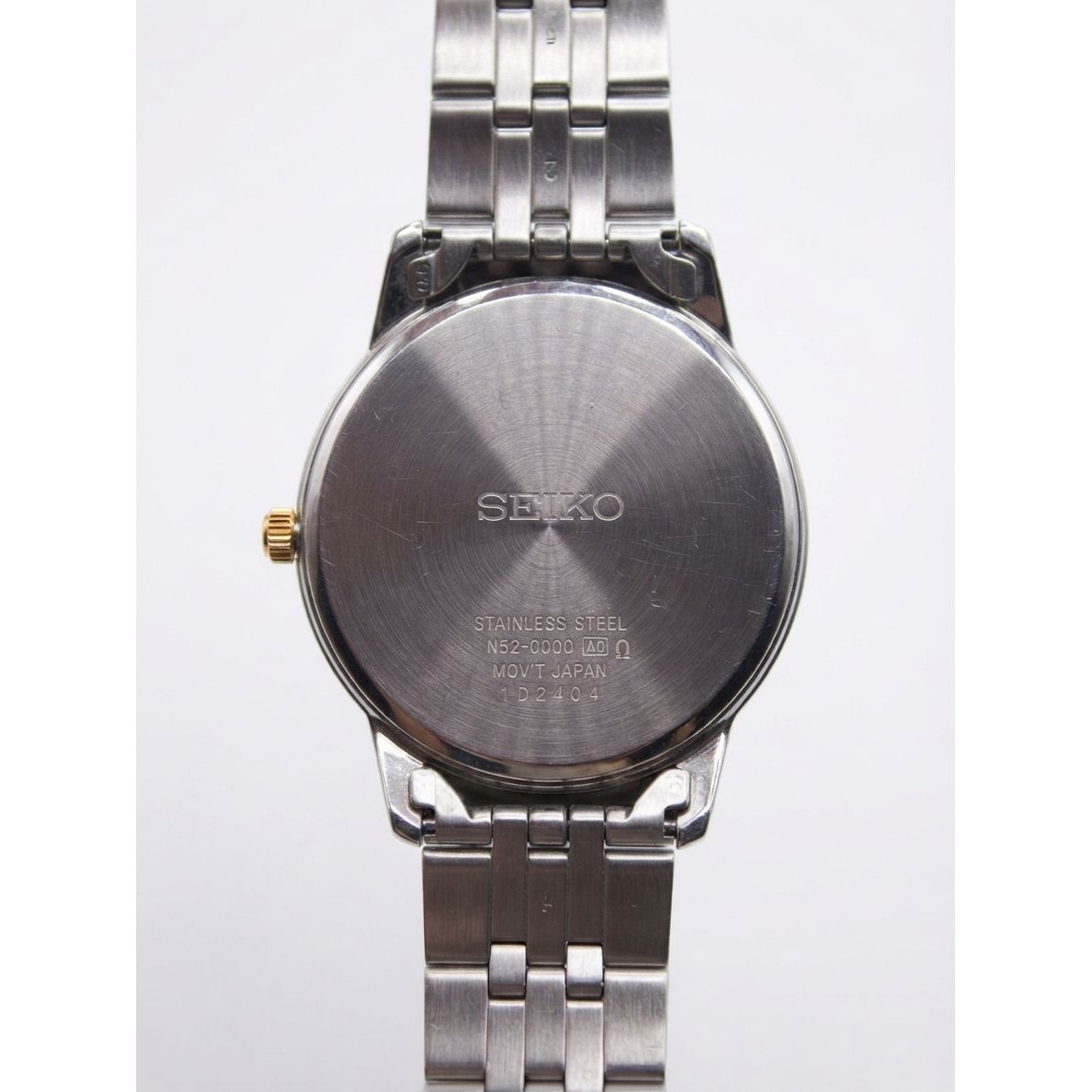 Seiko Essentials Gold-Tone White Dial Men's Watch SUR402 Preowned