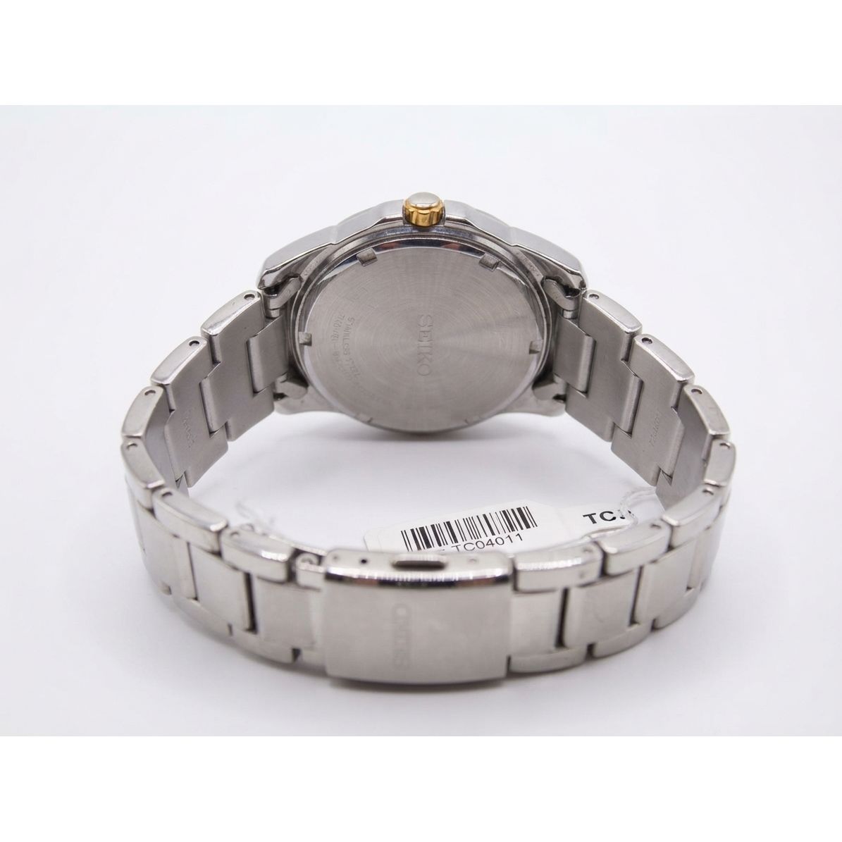Seiko Essentials Two-Tone Gray Sunray Dial Men's Watch SUR356 Preowned