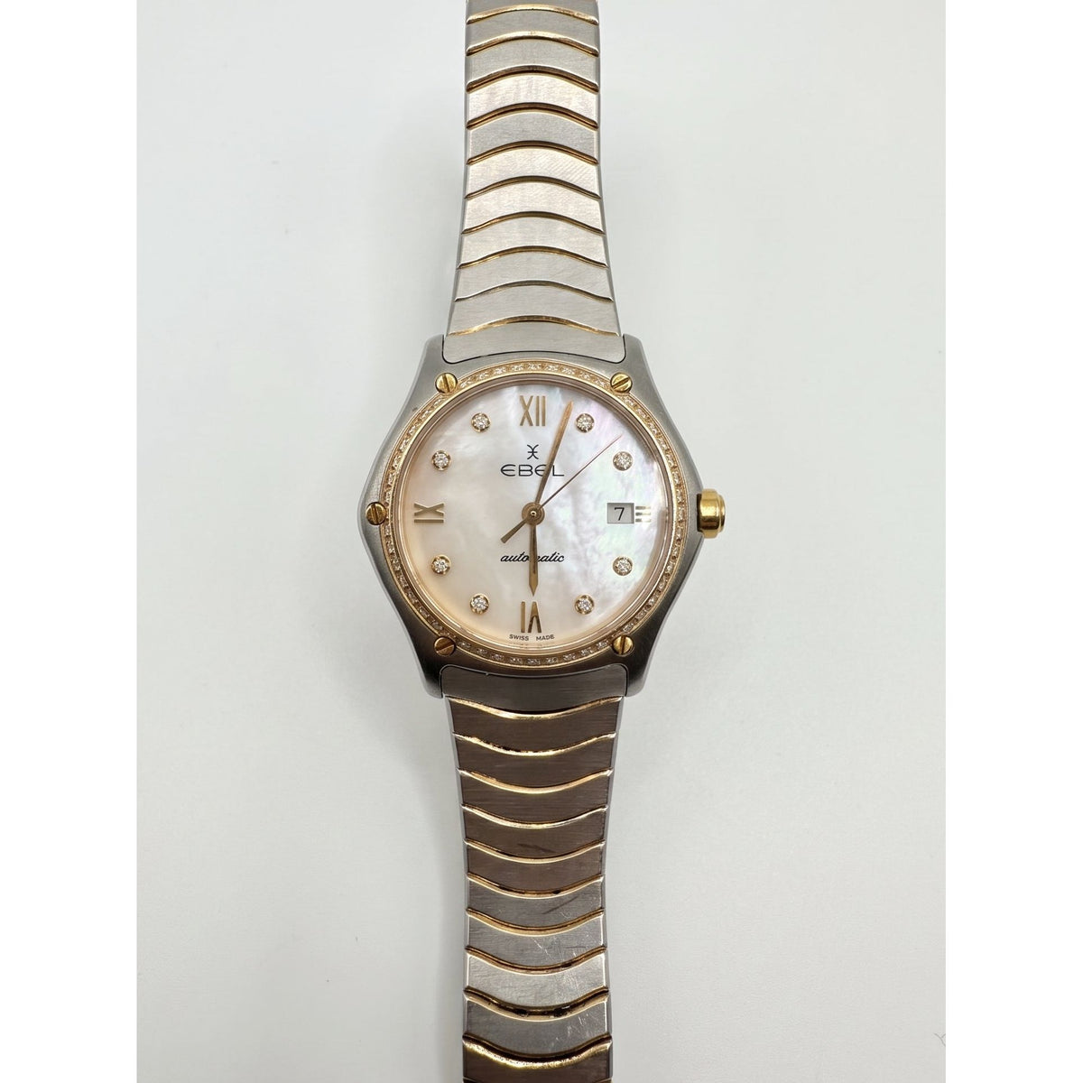 EBEL Sport Classic Wave 18K Rose & Steel Ladies Watch 05.3.15.2003S