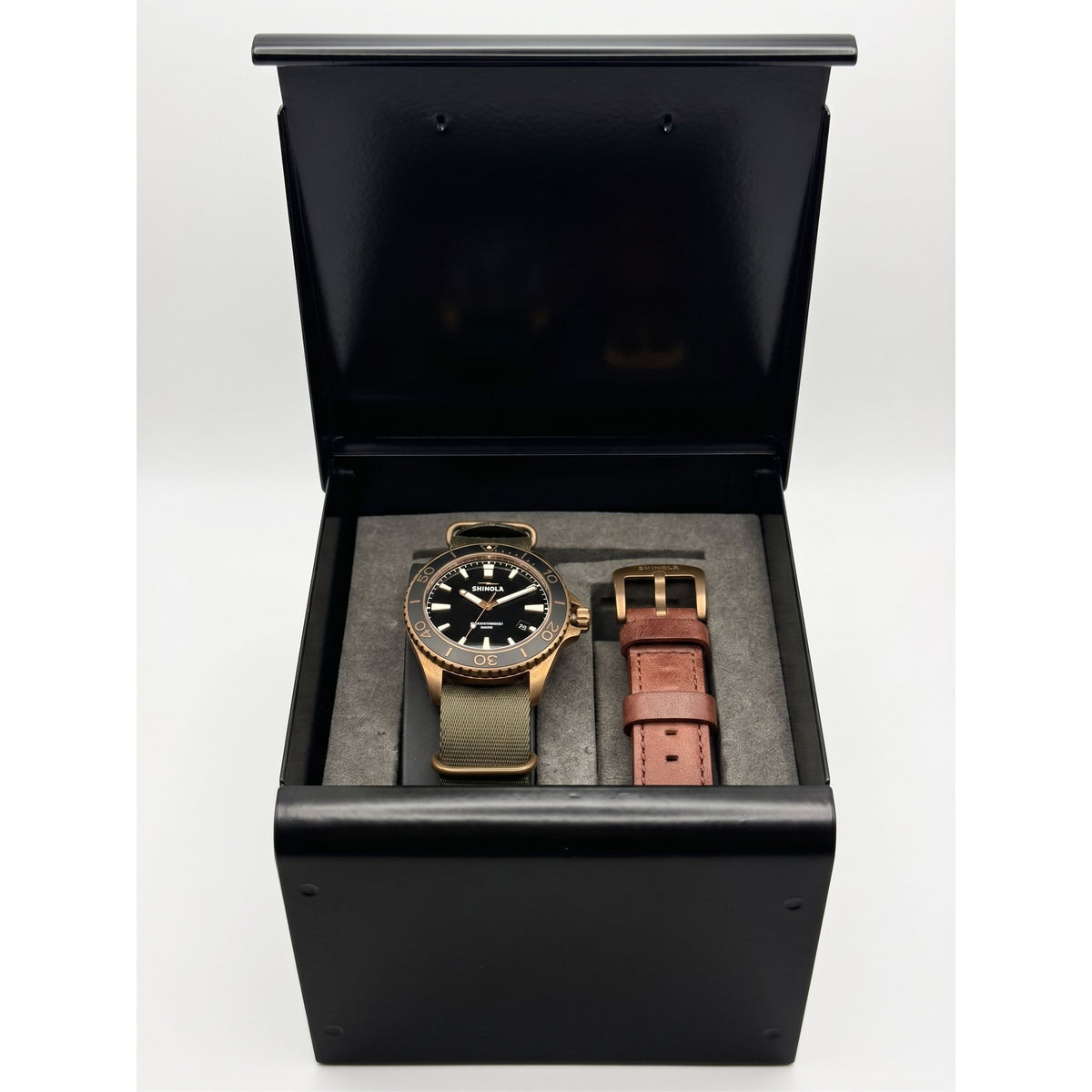 Shinola The Bronze Monster Automatic Black Dial Men's Watch S0120161956-1