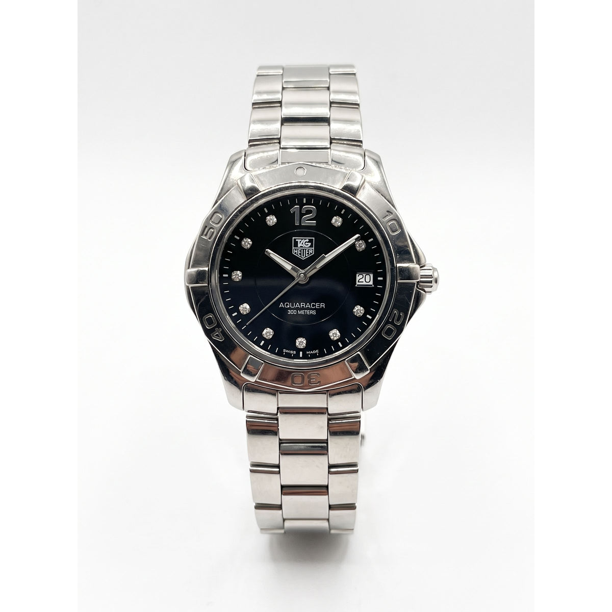 Tag Heuer Aquaracer Diamond Black Dial Stainless Steel Ladies Watch WAF111C / WAF111C.BA0810