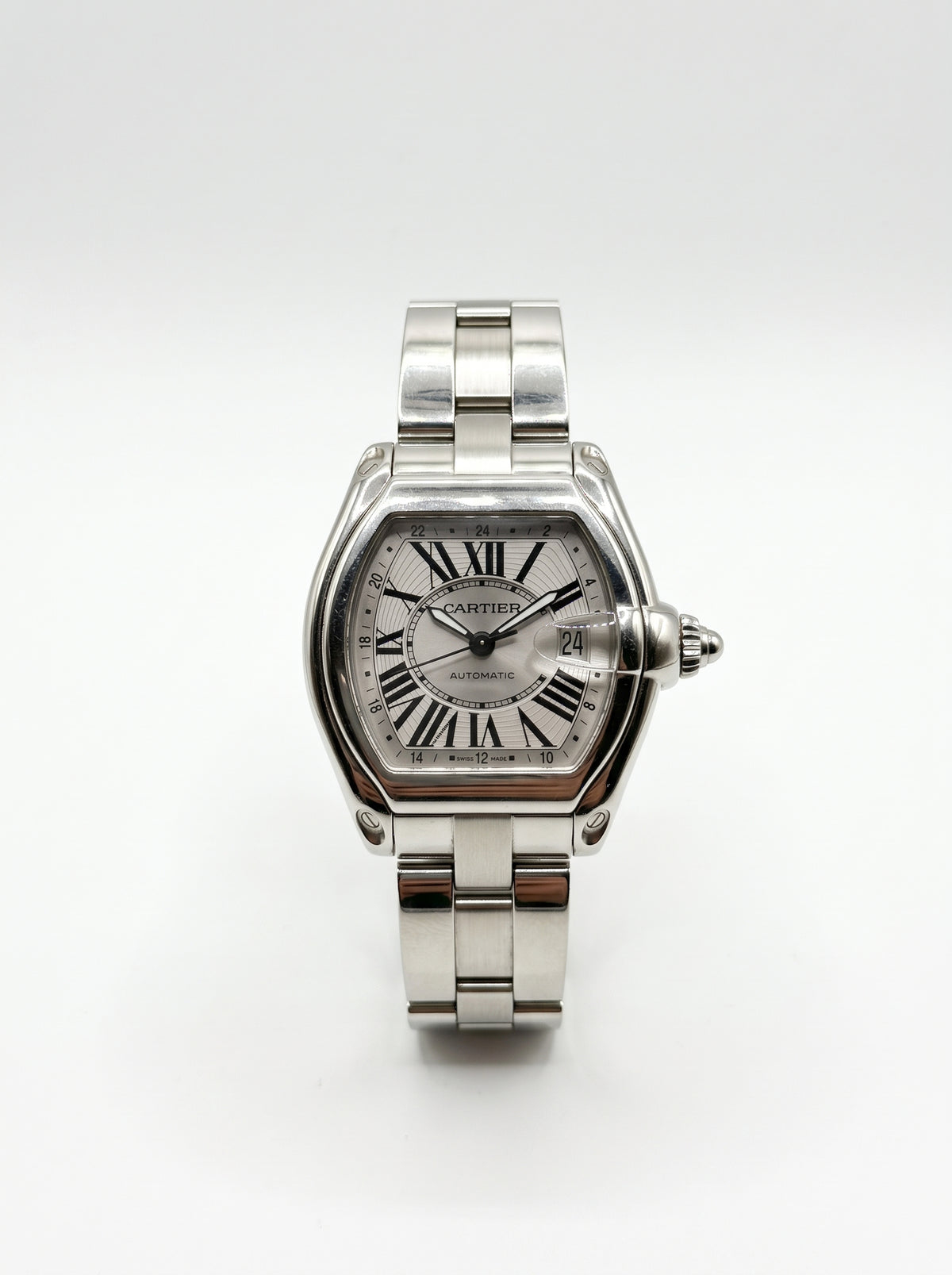 Cartier Automatic Roadster Silver Dial Stainless Steel Men's Watch W62025V3