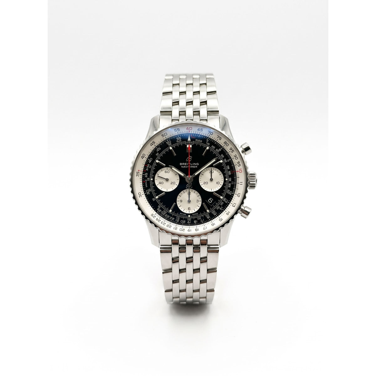 Breitling Navitimer B01 Chronograph 43 Black Dial Stainless Steel Watch AB0121211B1A1