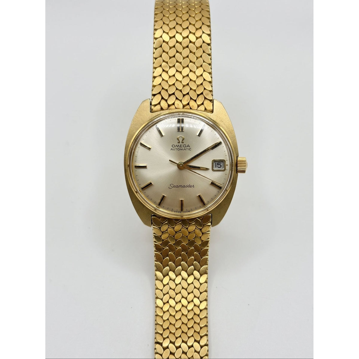 Omega Seamaster Automatic 14K Gold Vintage Swiss Watch