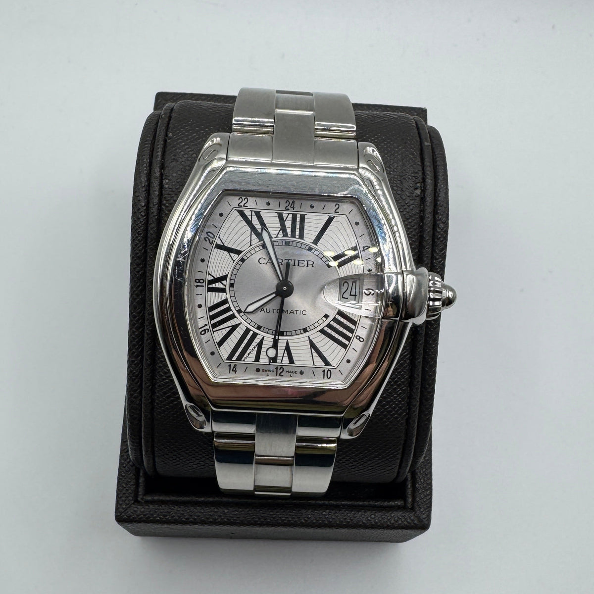 Cartier Automatic Roadster Silver Dial Stainless Steel Men's Watch W62025V3