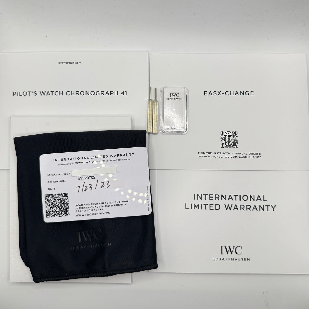 IWC Big Pilot's 43 Spitfire Automatic Green Dial Leather Watch IW329702