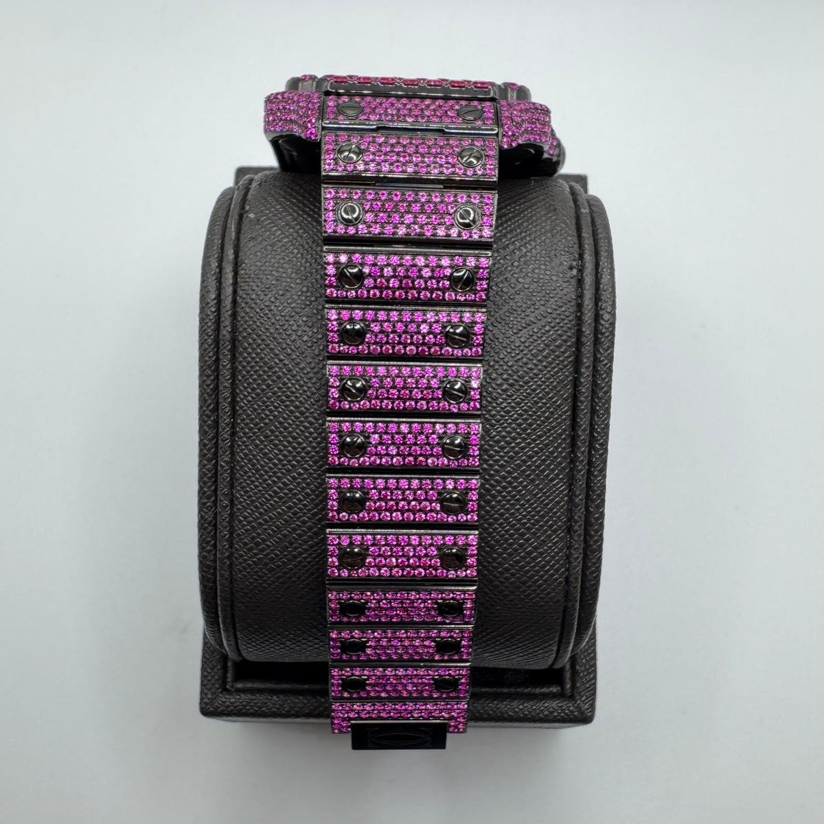 Cartier Santos De Cartier Iced Out Barbie Automatic Stainless Steel Watch WSSA0018