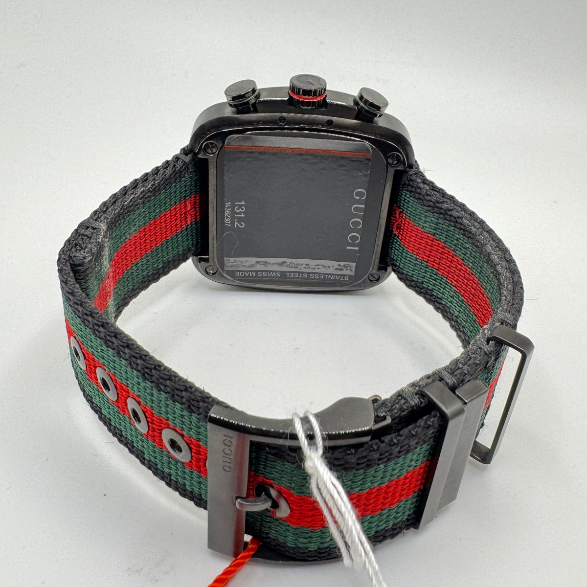 Gucci Coupe Chronograph Black Dial Nylon Strap Men's Watch YA131202