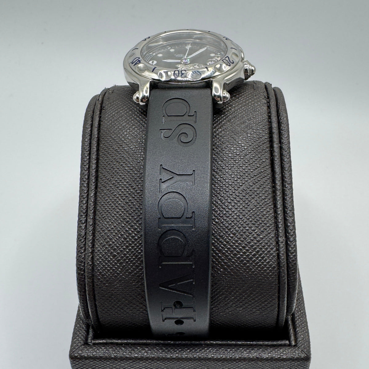 Chopard Happy Sport Floating Fish Diamond Rubber Strap Watch 8236