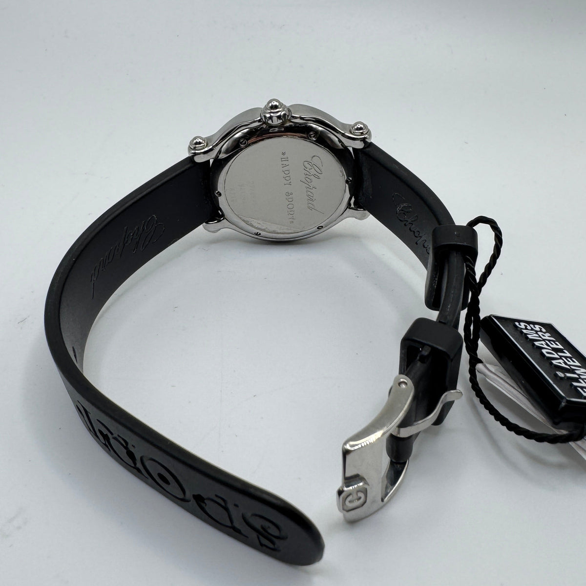 Chopard Happy Sport Floating Fish Diamond Rubber Strap Watch 8236