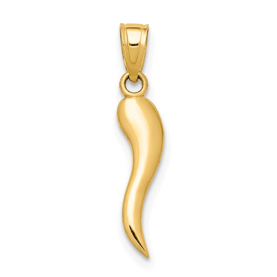QGK5926 14k Italian Horn Pendant