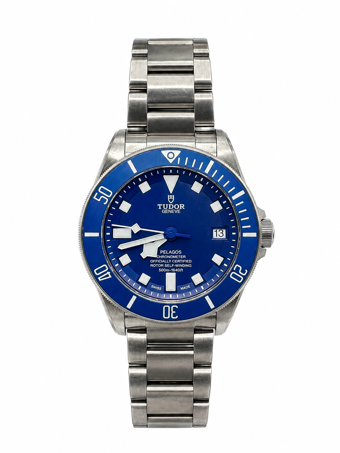 Tudor Pelagos 42mm Blue Dial Titanium Bracelet Men's Watch M25600TB-0001