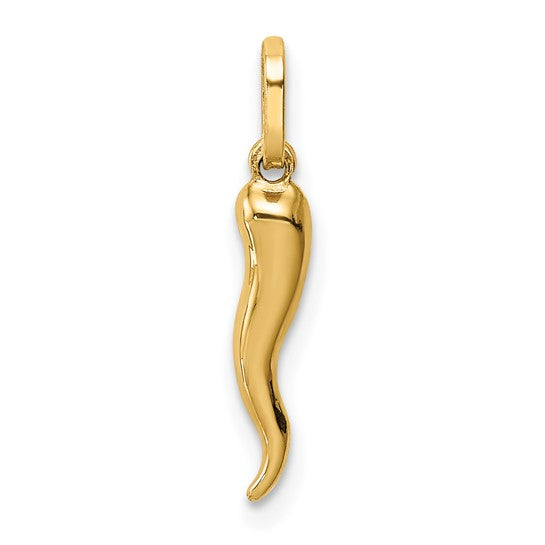 14k 3-D Italian Horn Charm QGXCH118