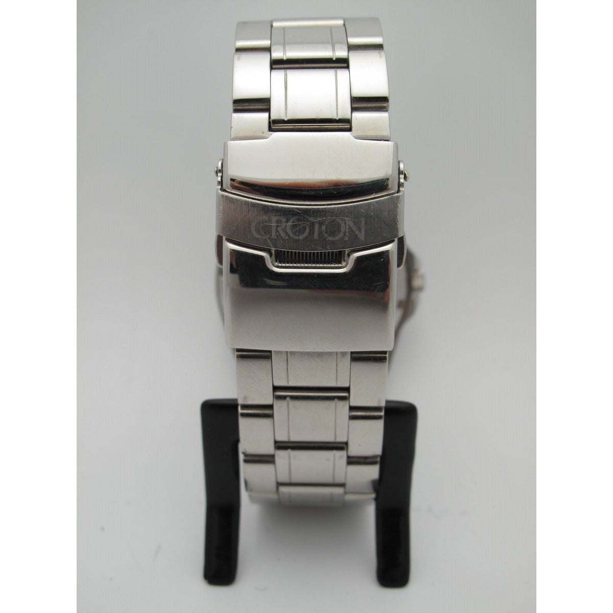 Croton Men's Black Dial Silver Stainless Steel Watch CA301230