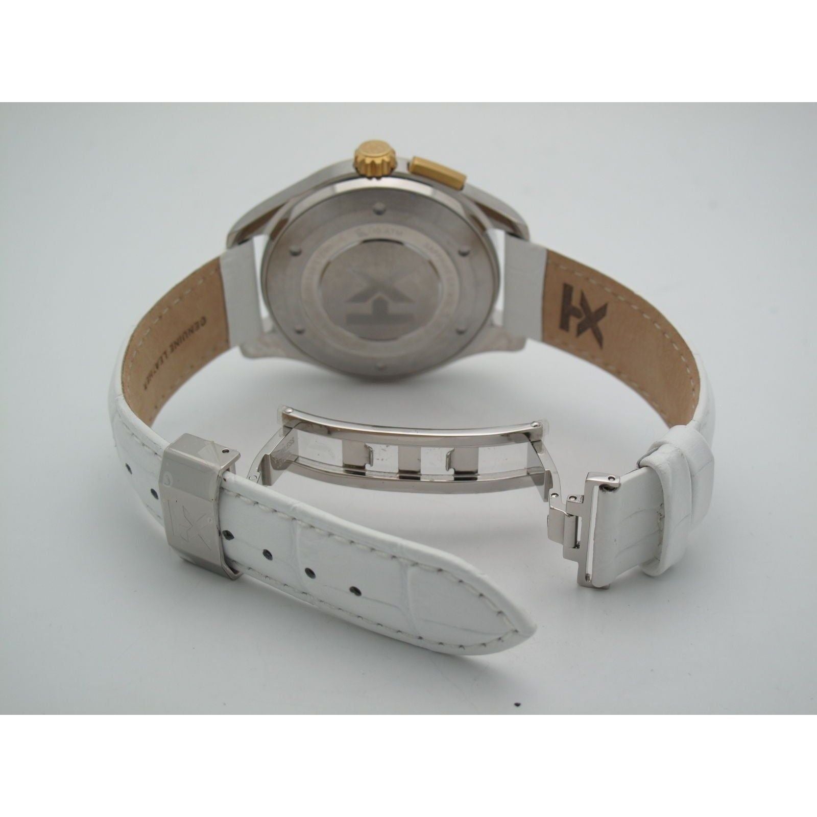 Timex TX Men's Perpetual Calendar White Dial Two Tone Leather Band