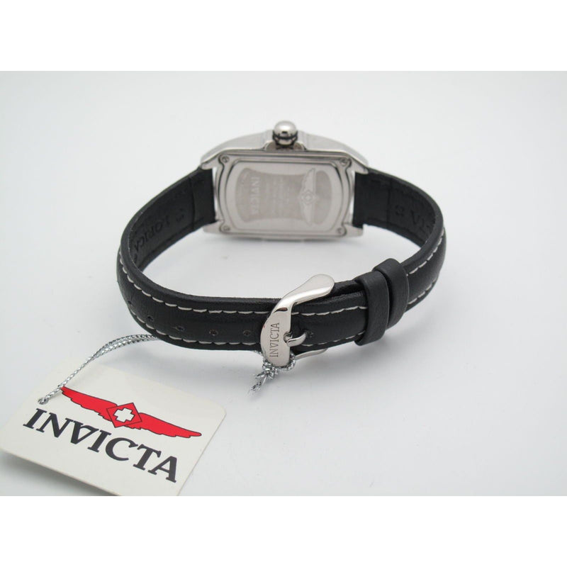 Invicta Lupah Ladies Stainless Steel 0.15CT. Diamond Bezel Black Band Watch 2151