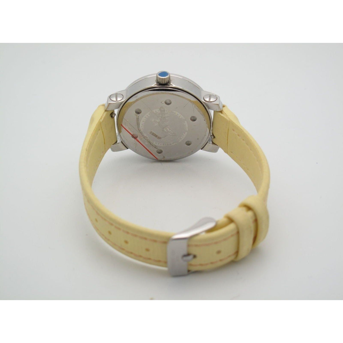 Techno Swiss 0.08CT Diamond Silver Heart Dial Stainless Steel Watch TS2817