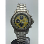 Festina Men's Yellow Dial Chronograph 1/100 Sec. Date 100M Watch F6527/7