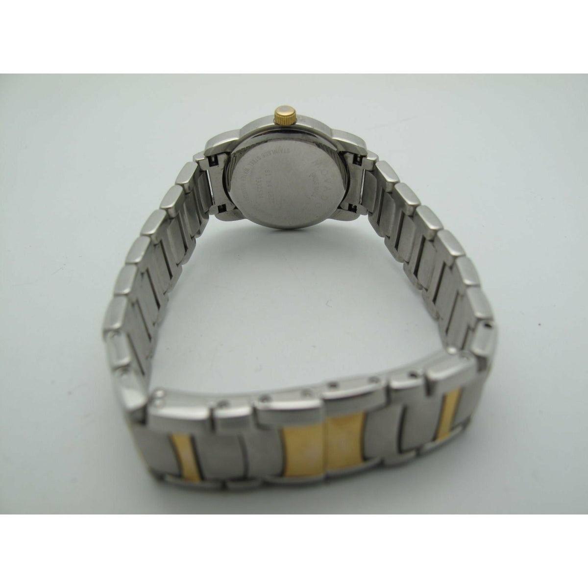 Movado Ladies Black Dial Diamond Bezel Stainless Steel Bracelet Watch 0605512