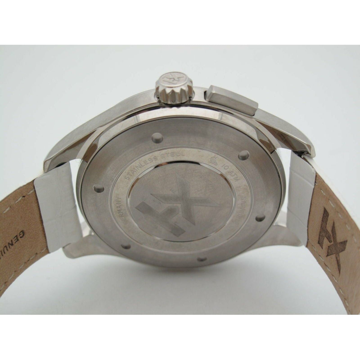 Timex TX Men's Perpetual Calendar Stainless Steel Silver Dial White Band Watch T3C503