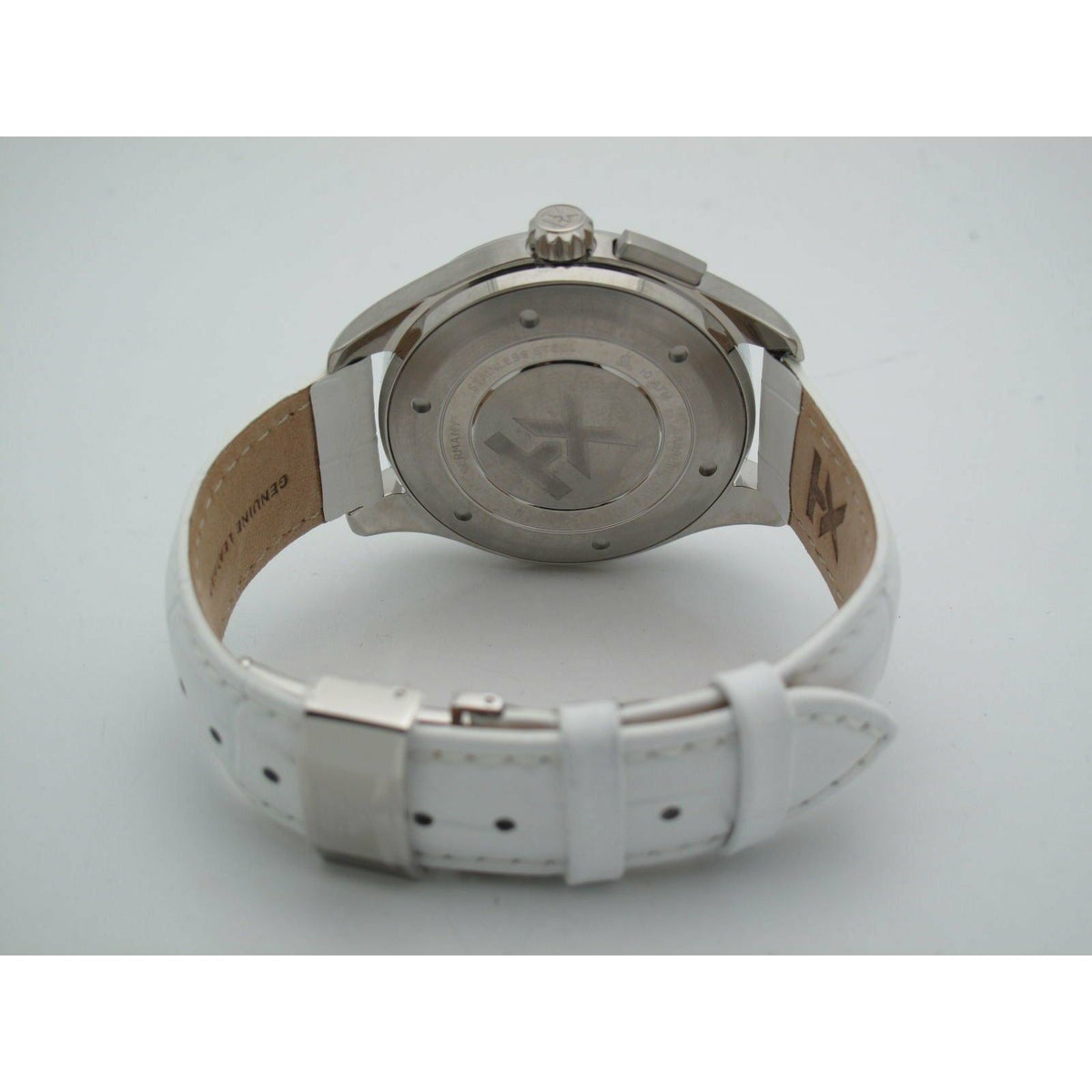 Timex TX Men's Perpetual Calendar Stainless Steel Silver Dial White Band Watch T3C503