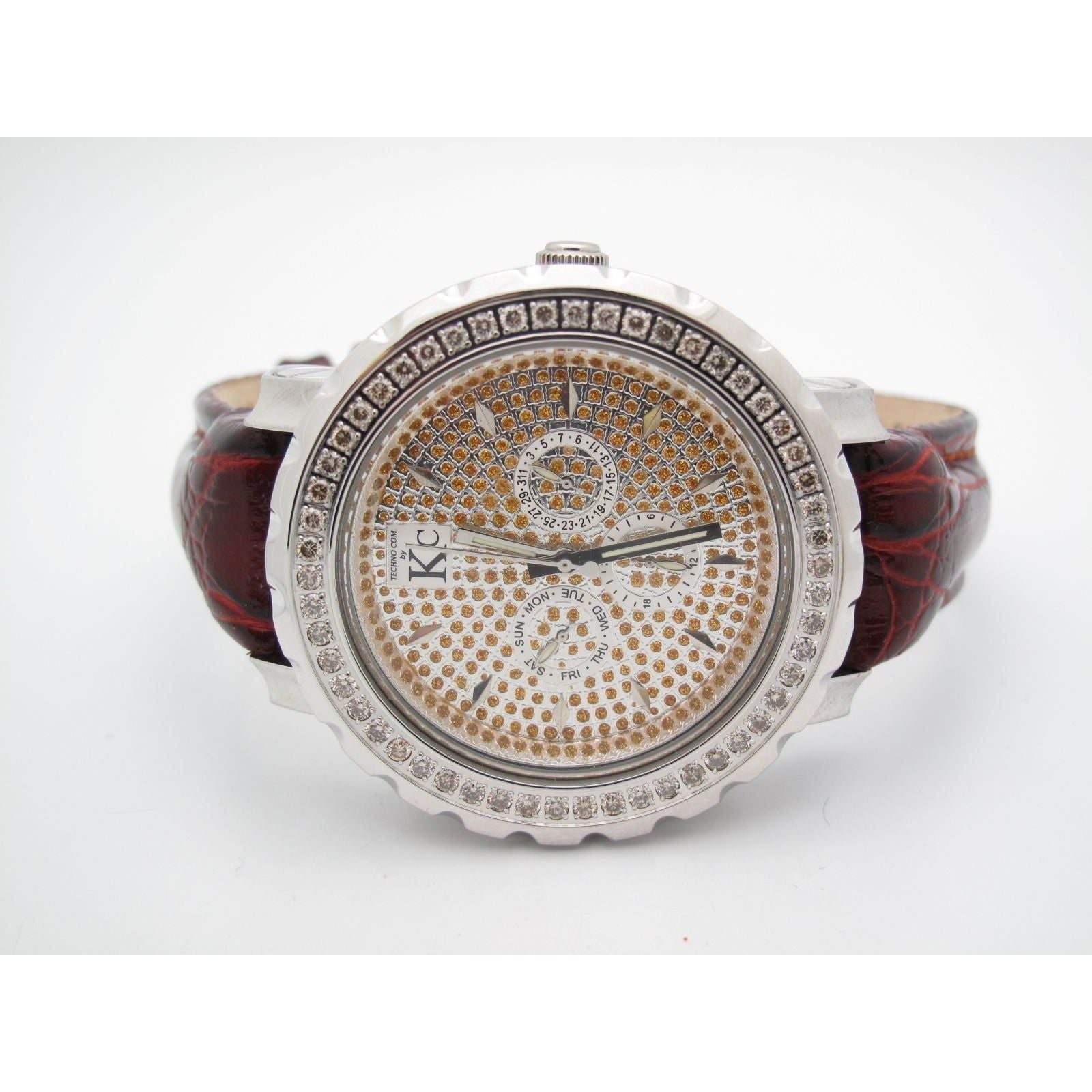 Techno Com. By KC Men's 1.00CT Diamonds Gold Chrono Dial