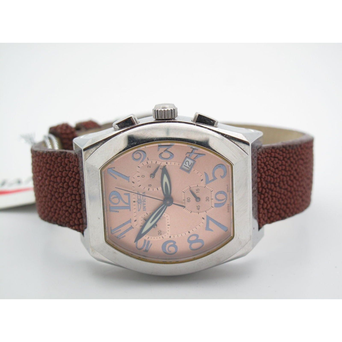 Invicta Ladies Rose Gold Tone Dial Brown Genuine Sting Ray Band Watch 2374
