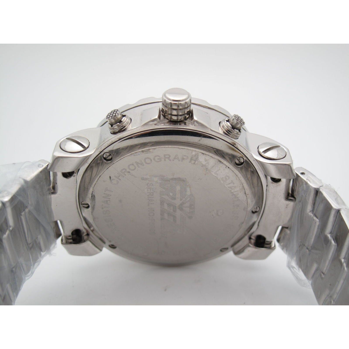 Freeze Men's All Stainless Steel 2.00CT Diamonds Crystal Chrono Dial Watch F6088