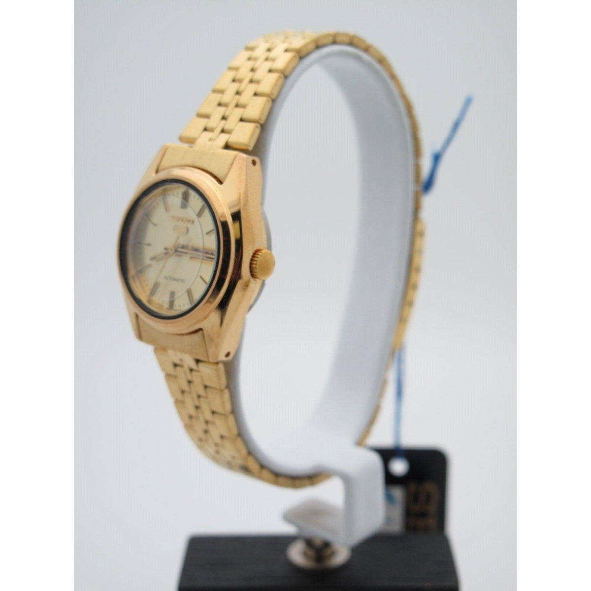 Seiko Ladies Gold Stainless Steel Gold Tone Dial Watch 080605