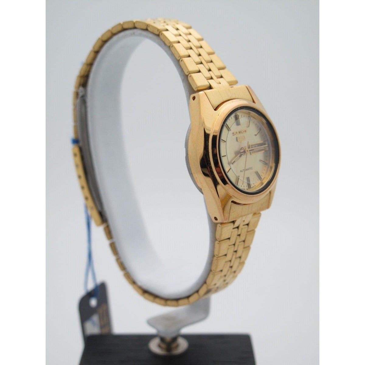 Seiko Ladies Gold Stainless Steel Gold Tone Dial Watch 080605