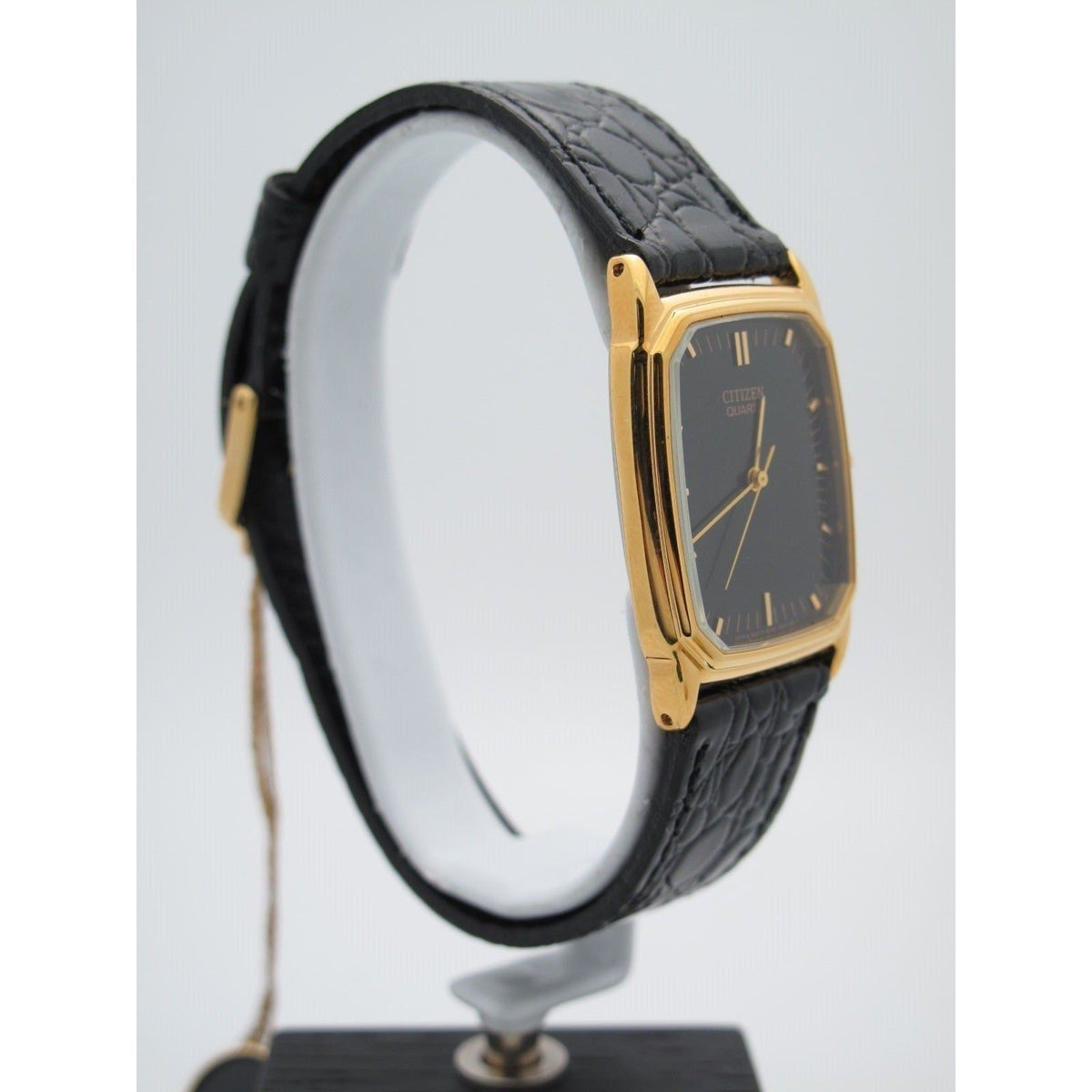 Citizen Black Dial Black Leather Band Watch 6031-R06586