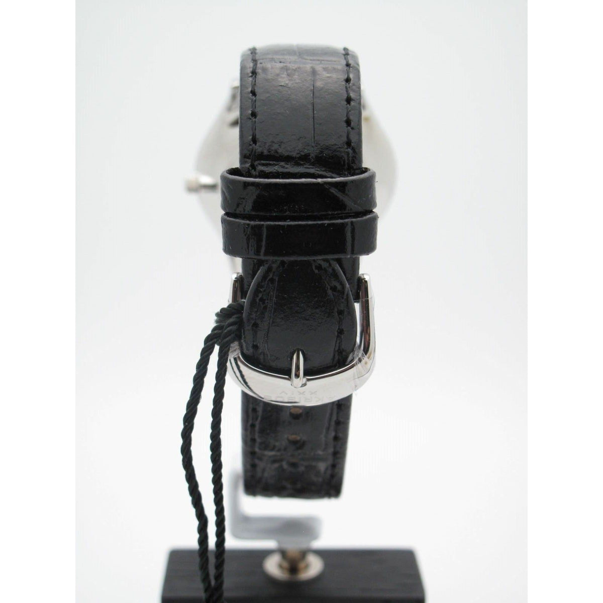 Akribos XXIV Ladies Diamond Swiss Stainless Steel Black Dial Band Watch AK464BK