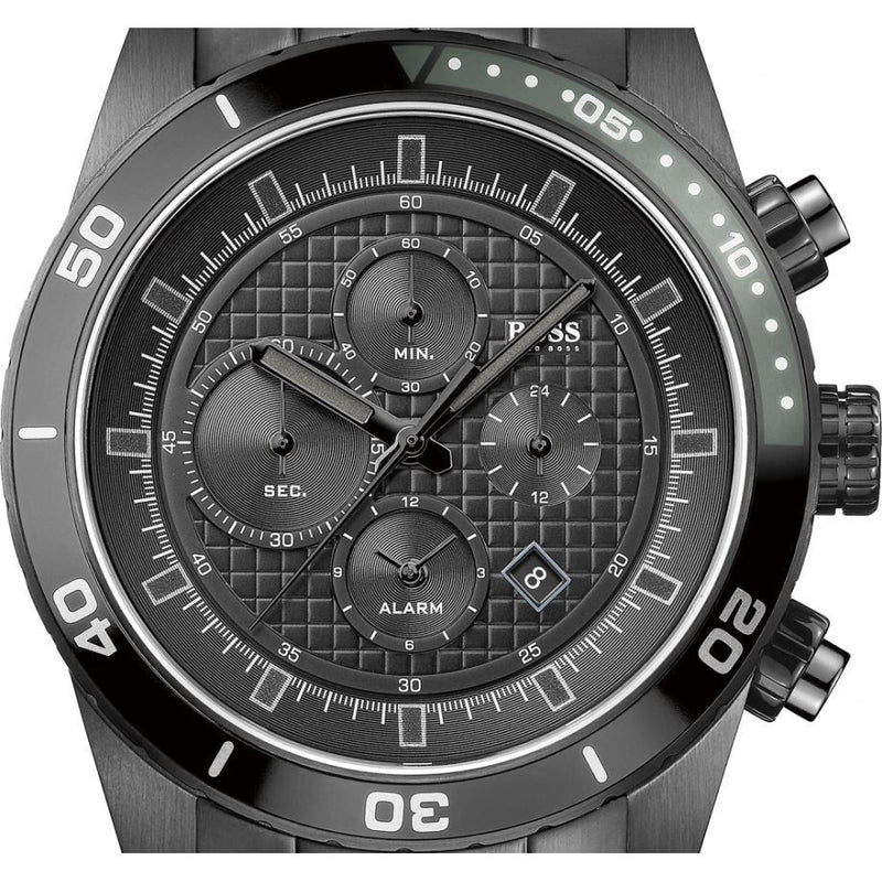 HUGO BOSS Black Chronograph Dial and Alarm Black PVD Men's Watch 15126 –  ELI ADAMS JEWELERS