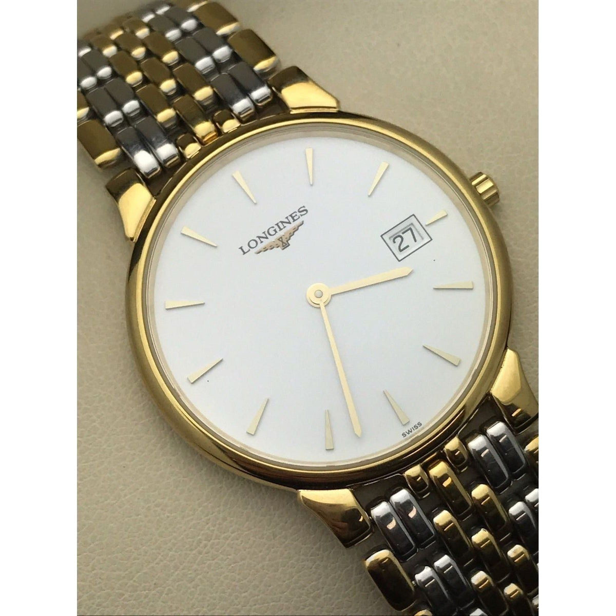 Longines Two-Tone White Dial Les Grandes Classiques De Longines Unisex Watch L5.632.2