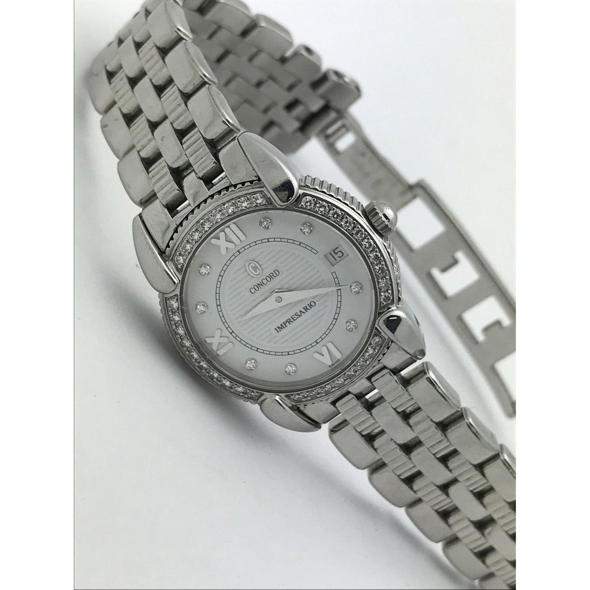 Concord Impresario Ladies White Dial Stainless Steel Bracelet Watch 14.E1.262.S