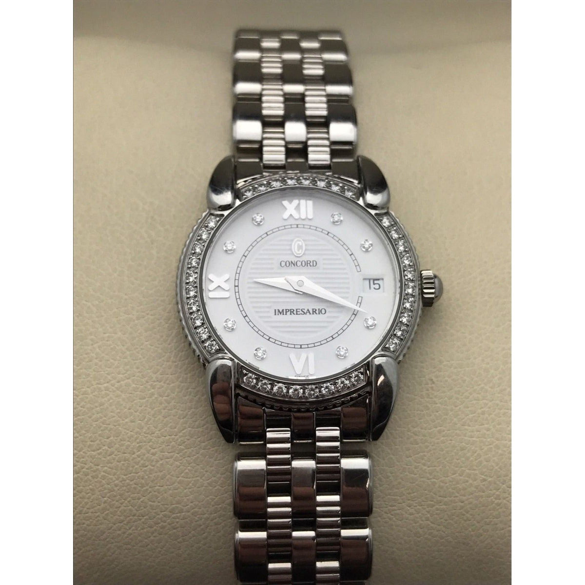 Concord Impresario Ladies White Dial Stainless Steel Bracelet Watch 14.E1.262.S
