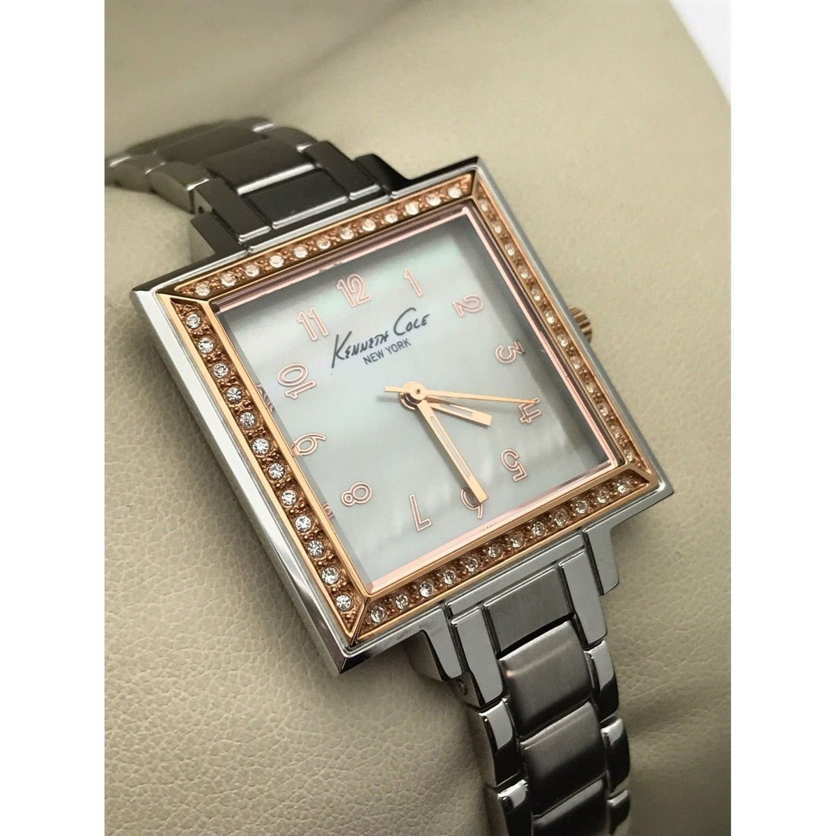 Kenneth Cole Ladies Mother of Pearl Dial Rose Gold and Stainless Watch KC4660