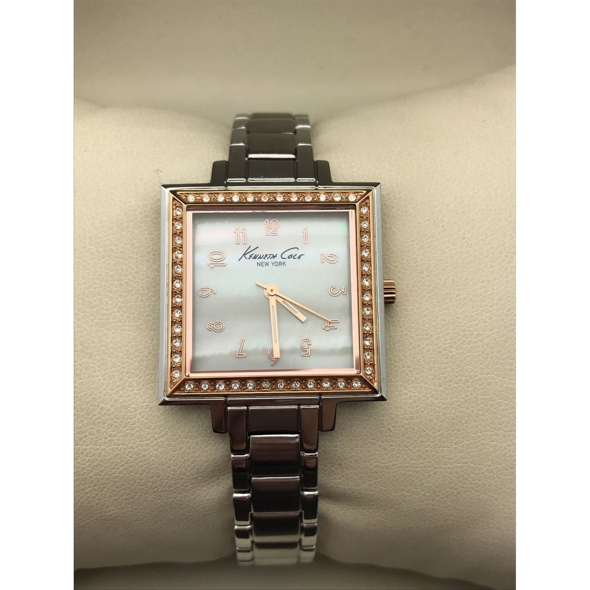 Kenneth Cole Ladies Mother of Pearl Dial Rose Gold and Stainless Watch KC4660