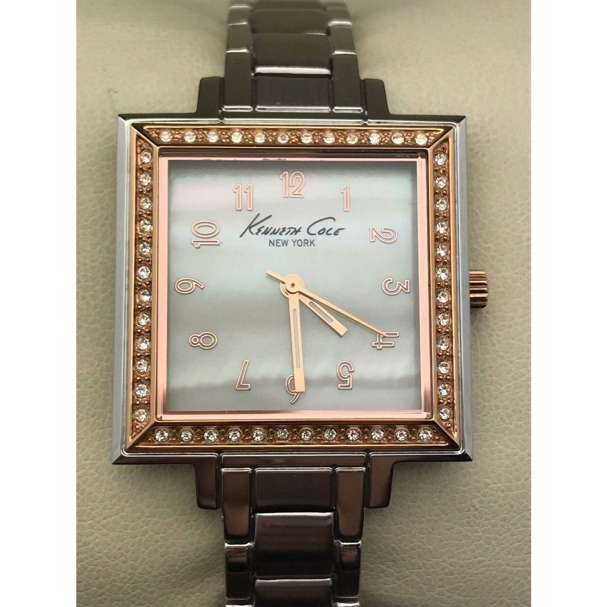 Kenneth Cole Ladies Mother of Pearl Dial Rose Gold and Stainless Watch KC4660
