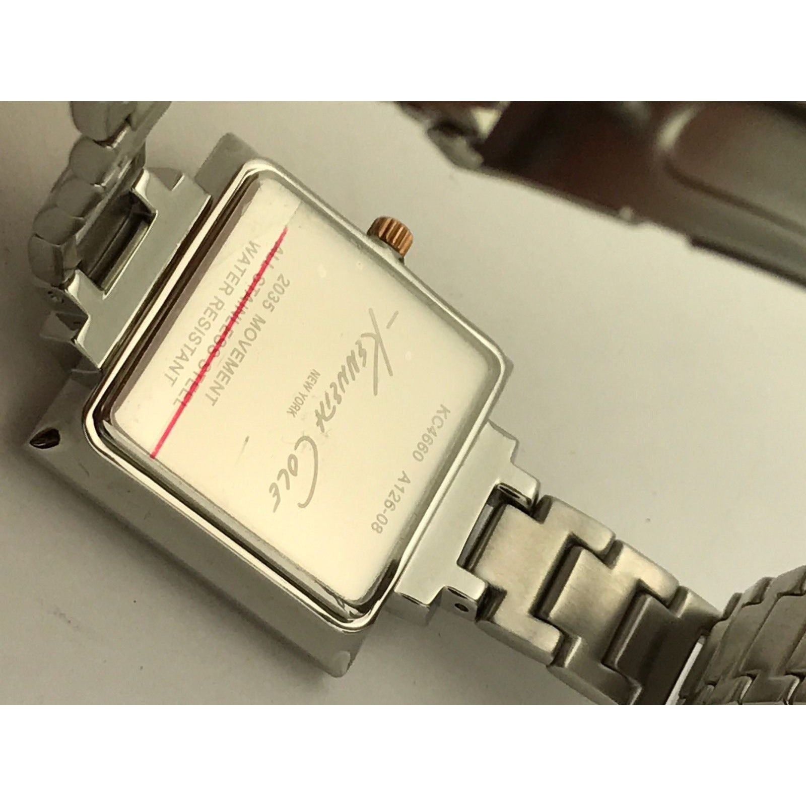 Kenneth Cole Ladies Mother of Pearl Dial Rose Gold and Stainless