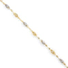 BRQG3851-7.25 Leslies 14k Two Tone Fancy Link Bracelet