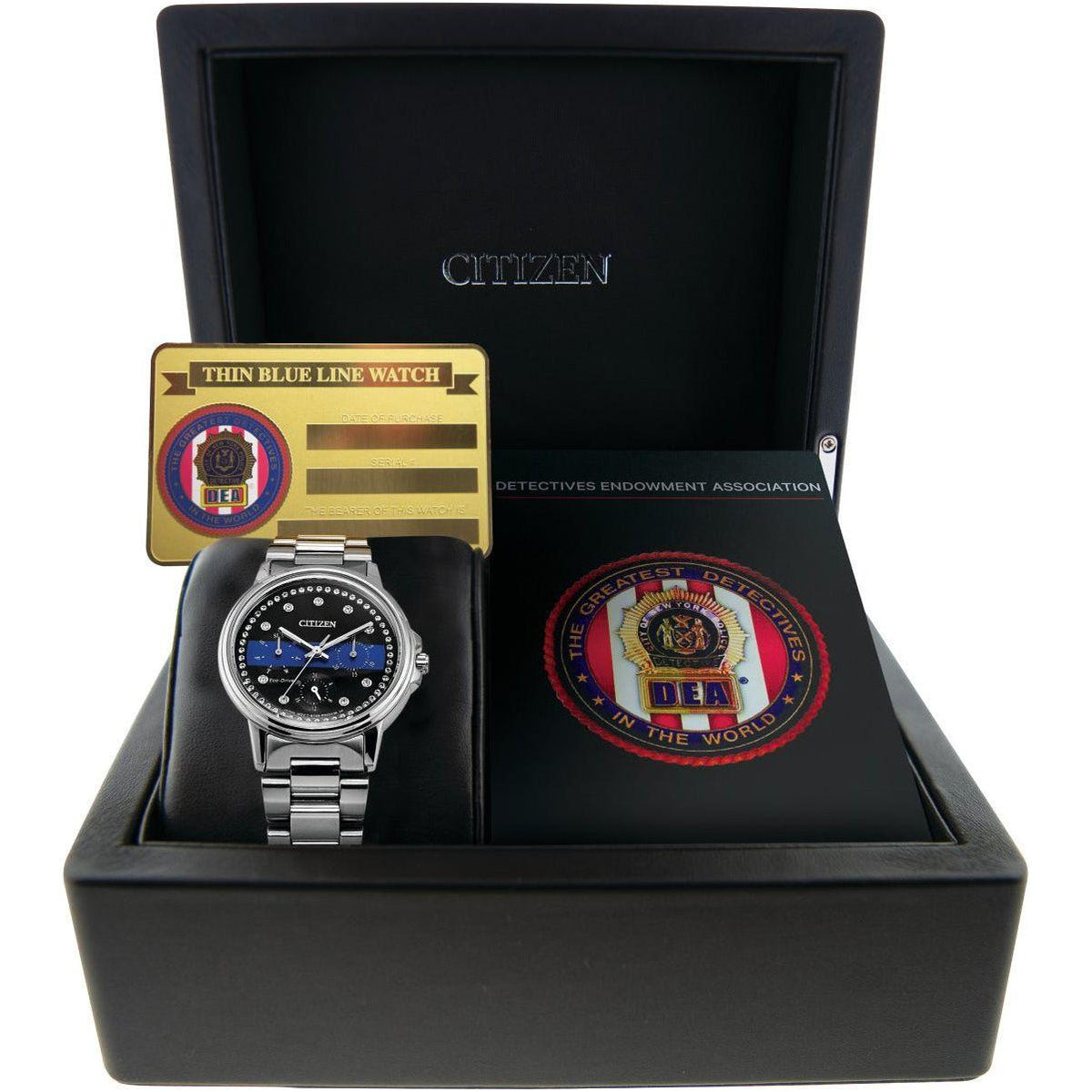 Citizen Ladies DEA The Detectives’ Endowment Association Multifunction Dial Crystal Women's Watch FD2041-DEA