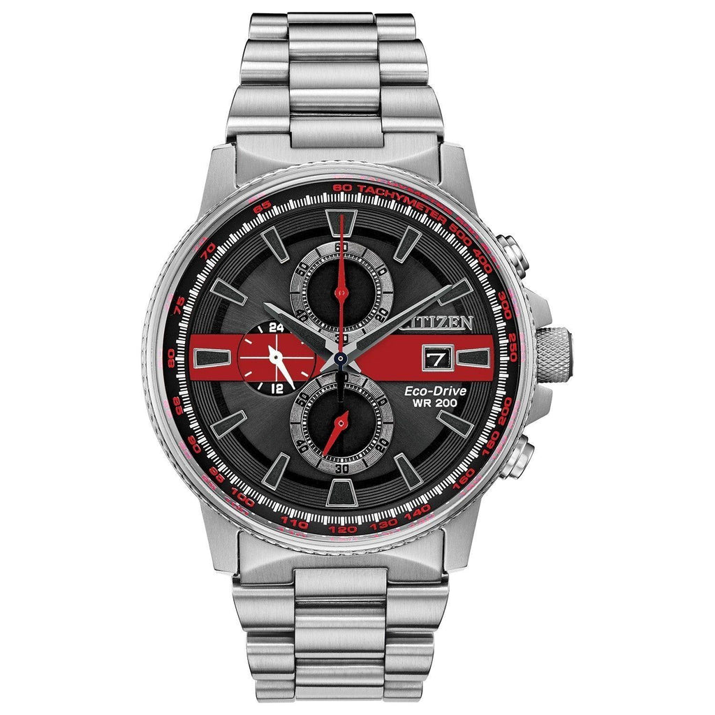 Citizen Men's Thin Red Line™ Watch Chronograph 200M WR Eco Drive CA0299-57E