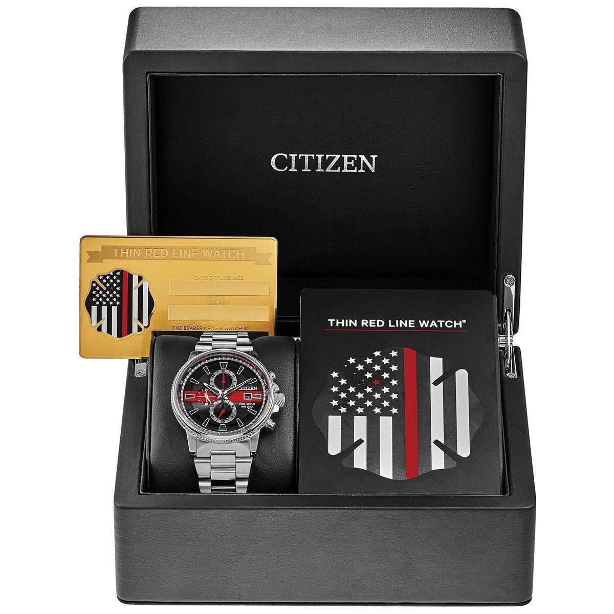 Citizen Men's Thin Red Line™ Watch Chronograph 200M WR Eco Drive CA0299-57E