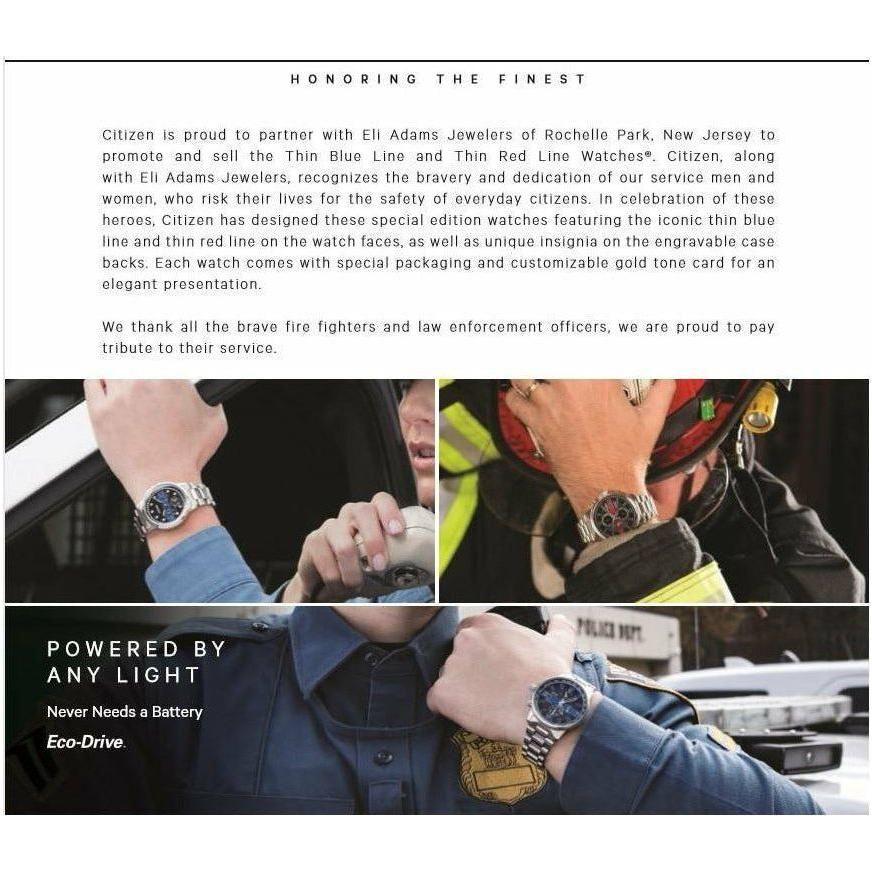 Citizen Men's Watch Chronograph 200M WR Eco Drive CA0291-SBA Sergeants Benevolent Association NYPD